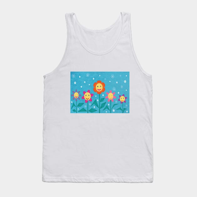 Happy flowers Tank Top by aanygraphic